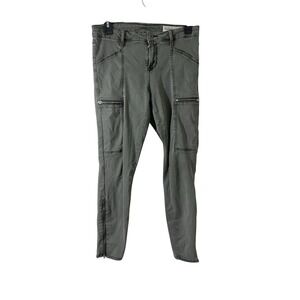 Pistola Womens Gray Cargo Pants Zipper Pockets Skinny Fit Size 28 Grunge Y2K